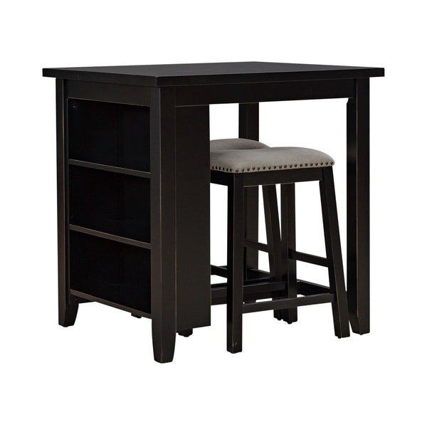 Brook Creek 3 Piece Counter Set - Black - 942B-CD-3CTS