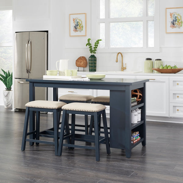 Brook Creek 5 Piece Counter Set- Navy - 942NY-CD-5CTS