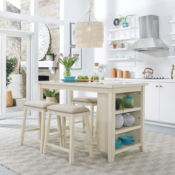 Brook Creek 5 Piece Counter Set - White - 942W-CD-5CTS