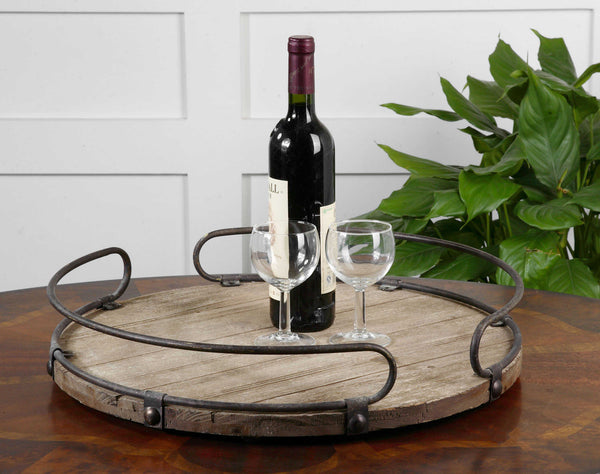 Uttermost Acela Round Wine Tray