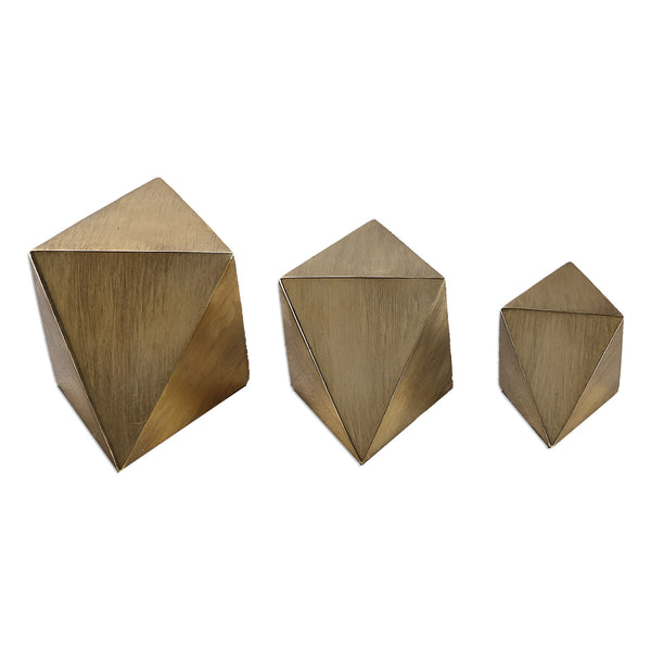 Uttermost Rhombus Champagne Accents, S/3
