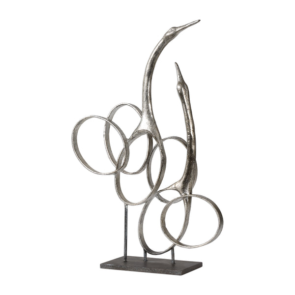 Uttermost Admiration Silver Bird Sculpture