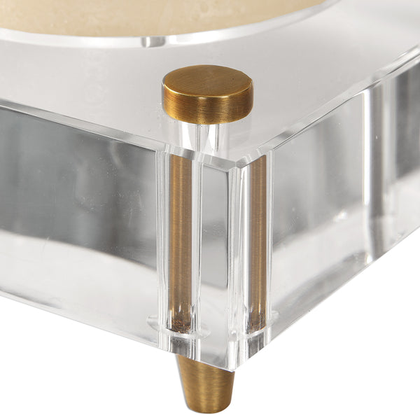 Uttermost Claire Crystal Block Candleholders, S/2