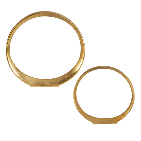 Uttermost Jimena Gold Ring Sculptures Set/2