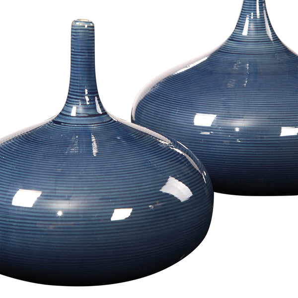 Uttermost Zayan Blue Vases, S/2