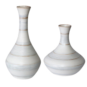 Uttermost Potter Fluted Striped Vases, S/2