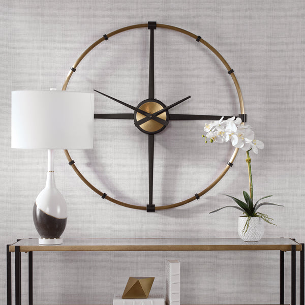 Uttermost Captain Industrial Wall Clock