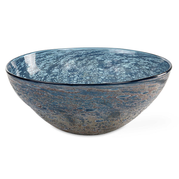 Uttermost Genovesa Aqua Glass Bowl