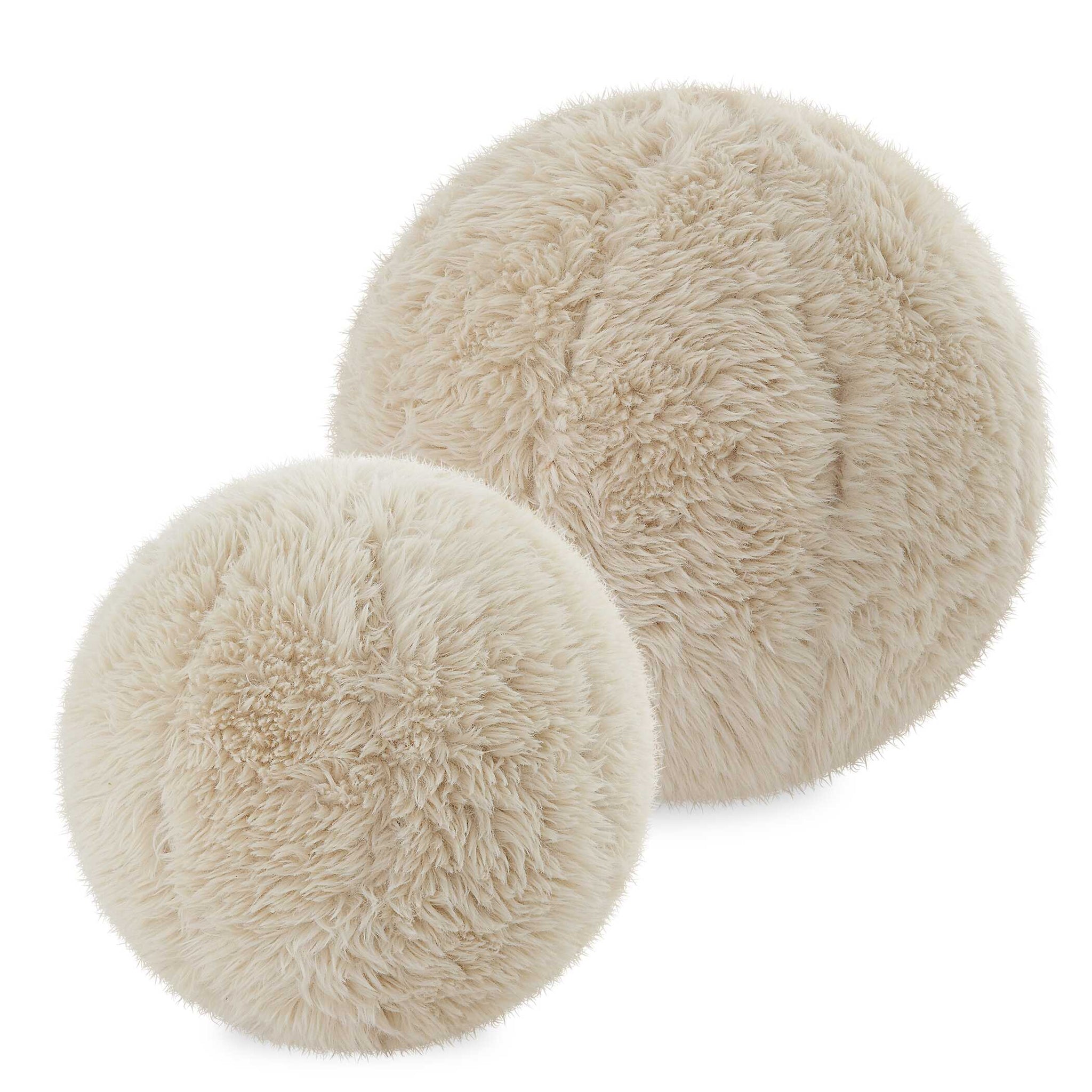 Uttermost Abide Ball Sheepskin Pillows Set/2
