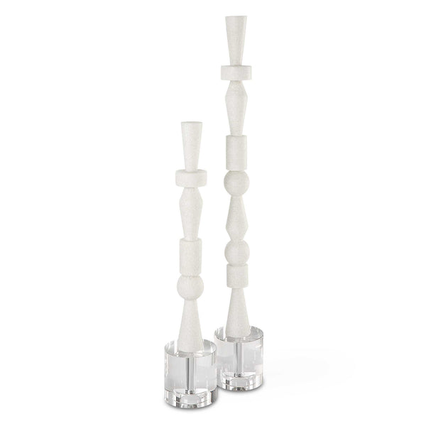 Uttermost Norte White Stone Sculptures Set/2
