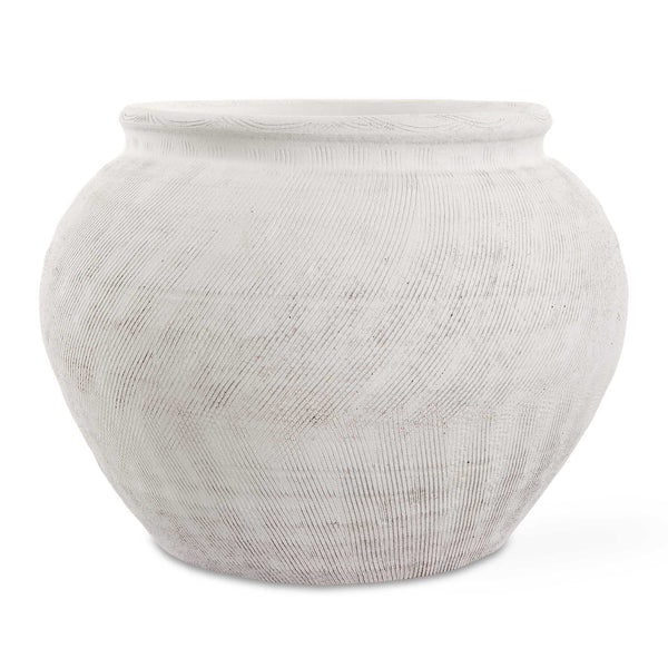 Uttermost Floreana Round White Vase