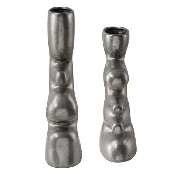 Uttermost Free Flowing Nickel Vases Set/2