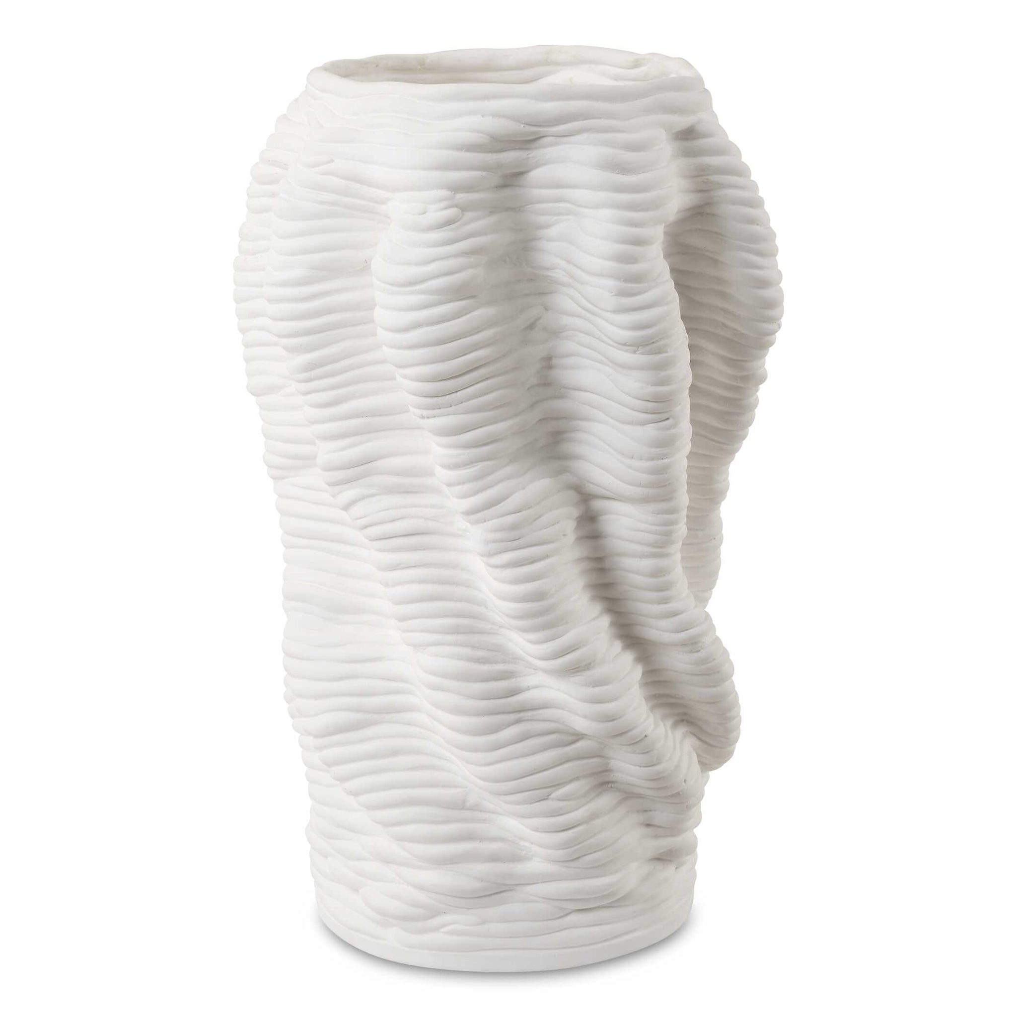 Uttermost Stratified Matte White Vase