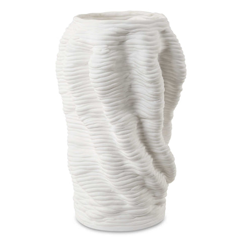 Uttermost Stratified Matte White Vase