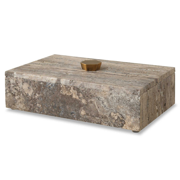 Uttermost Griseus Travertine Stone Box