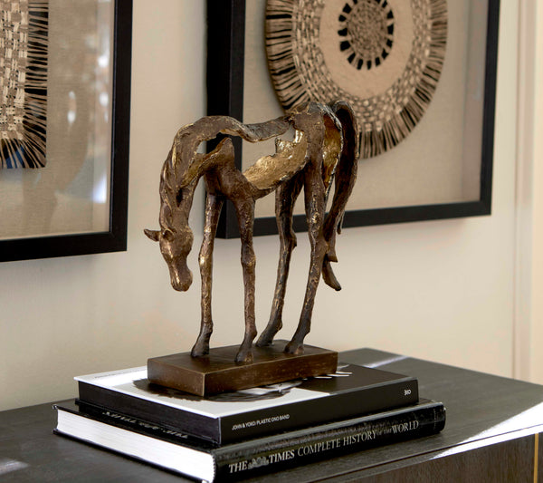 Uttermost Openly Grazing Horse Sculpture