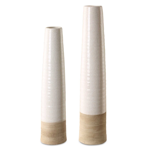 Uttermost Ivory Sands Ceramic Vases Set/2