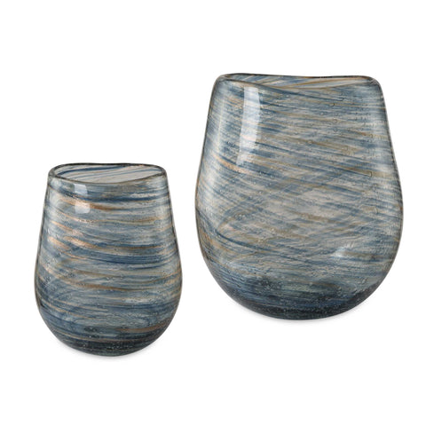 Uttermost Aurora Swirl Glass Vases Set/2