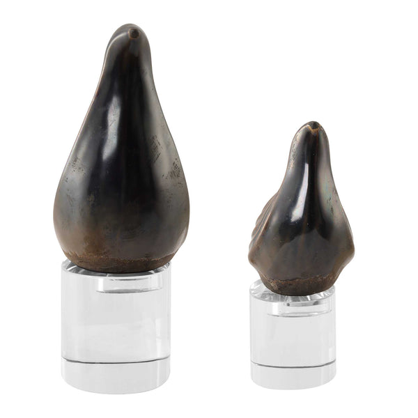 Uttermost Nesting Bird Gray Sculptures Set/2