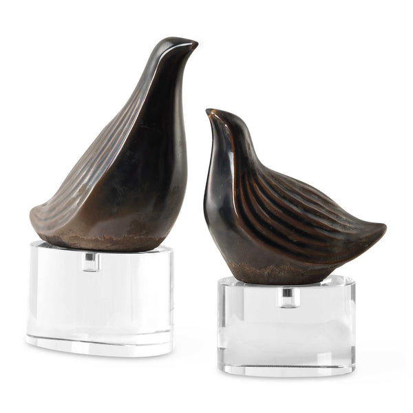 Uttermost Nesting Bird Gray Sculptures Set/2