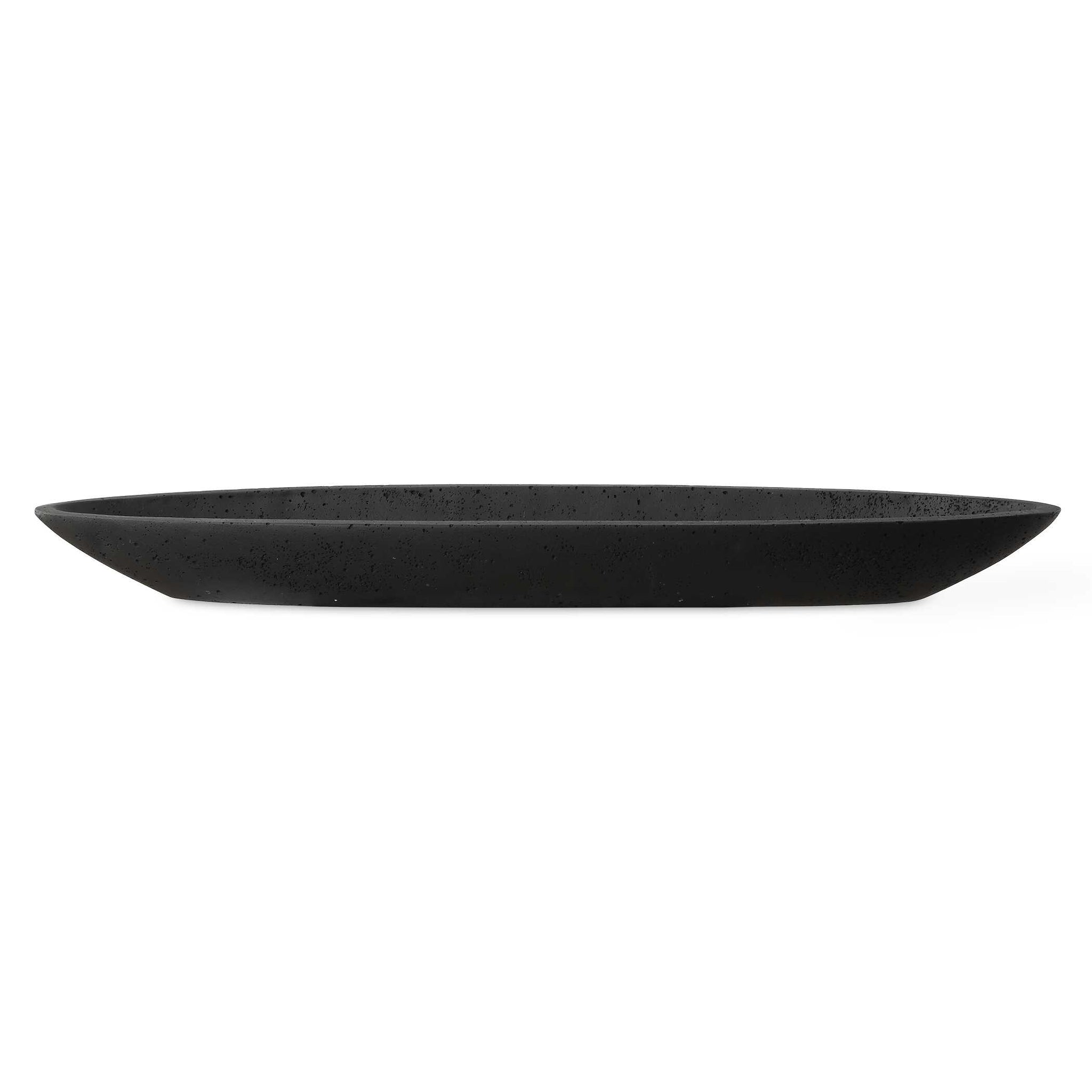 Uttermost Vessel Cast Black Canoe Bowl