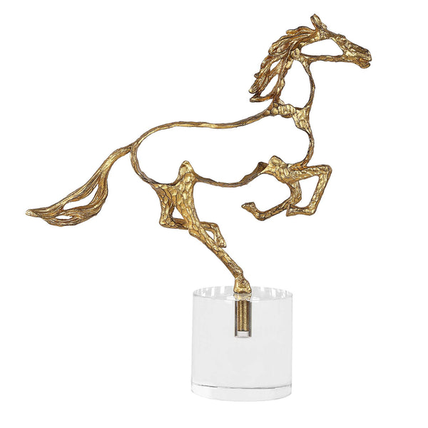 Uttermost Gallop Gold Sculpture
