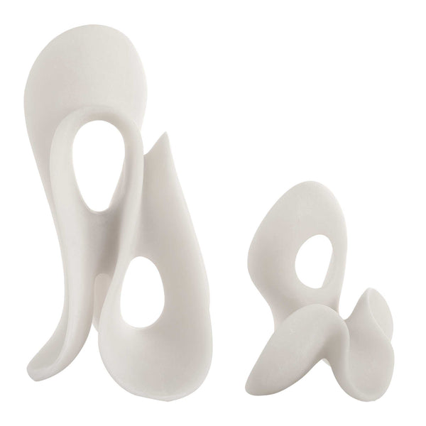 Uttermost Silent Wave White Sculptures Set/2