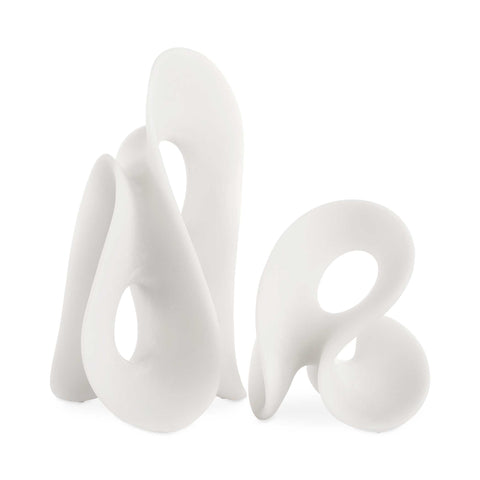 Uttermost Silent Wave White Sculptures Set/2