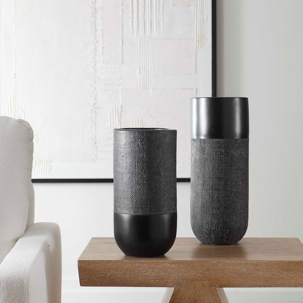 Uttermost Woven Shadow Vases Set/2