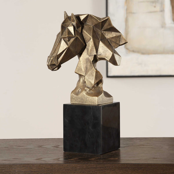 Uttermost Chiseled Horse Bust Sculpture