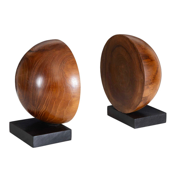 Uttermost Teak And Noir Bookends Set/2