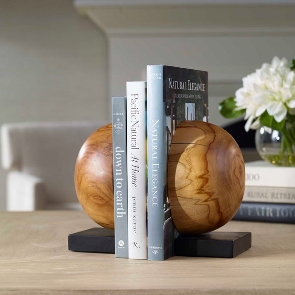Uttermost Teak And Noir Bookends Set/2