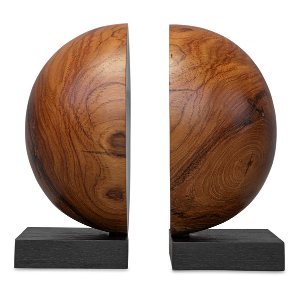 Uttermost Teak And Noir Bookends Set/2
