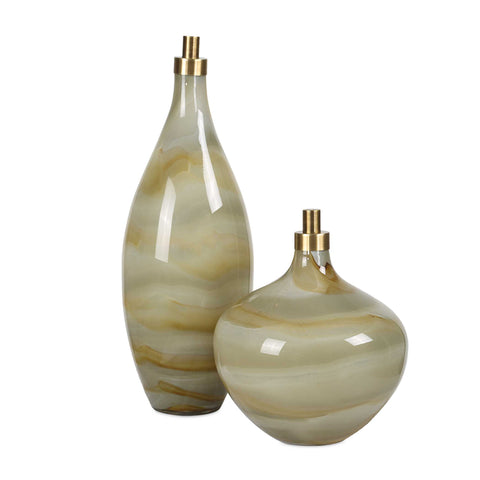 Uttermost Cascade Glass Bottles Set/2