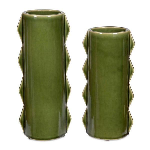 Uttermost Meander Green Vases Set/2