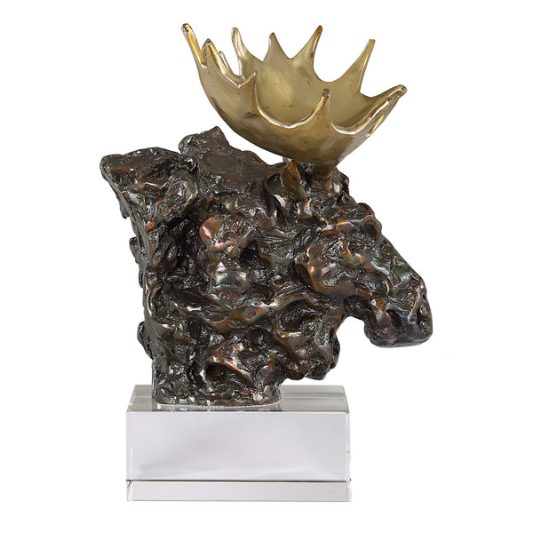 Uttermost Moose Bust Bronze Sculpture