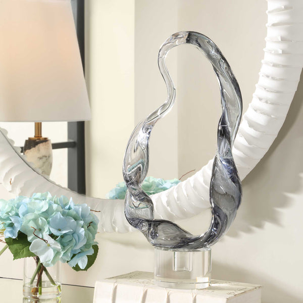 Uttermost Luminous Twist Glass Sculpture