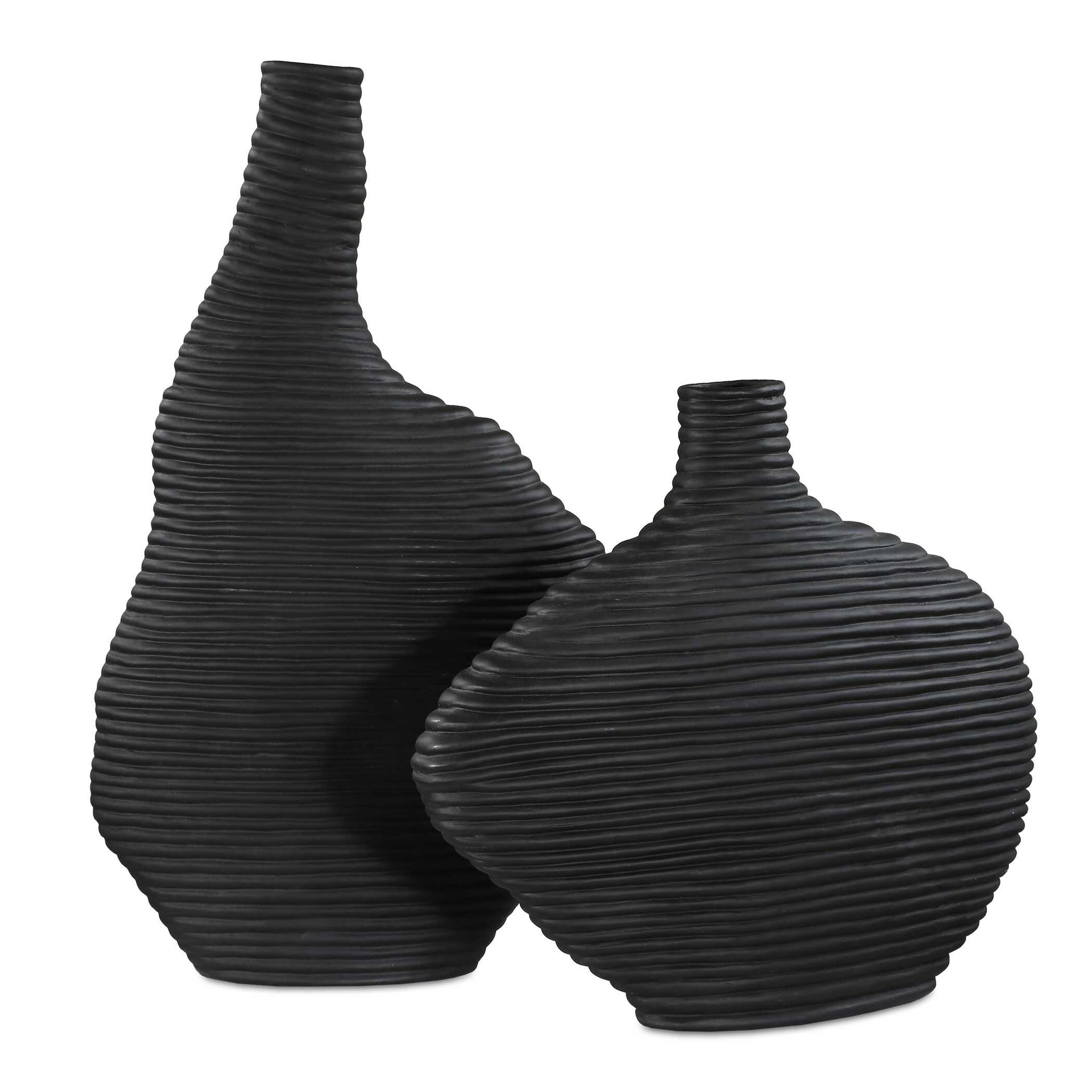Uttermost Duostacked Black Vases Set/2