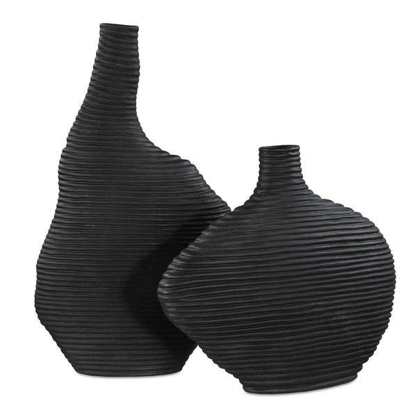 Uttermost Duostacked Black Vases Set/2