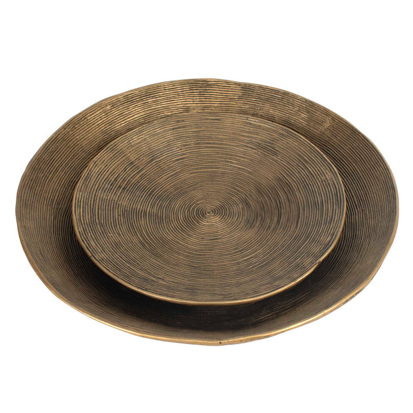 Uttermost Stratum Round Brass Bowls Set/2