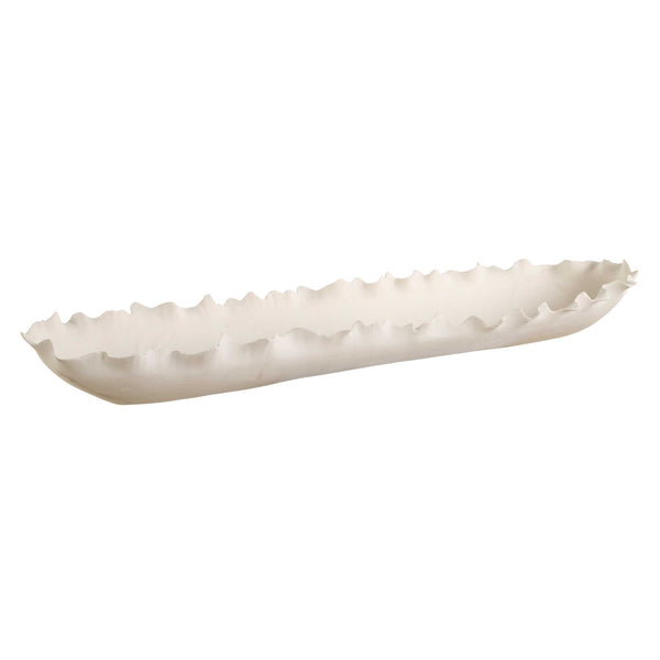 Uttermost Ripple Crest White Bowl