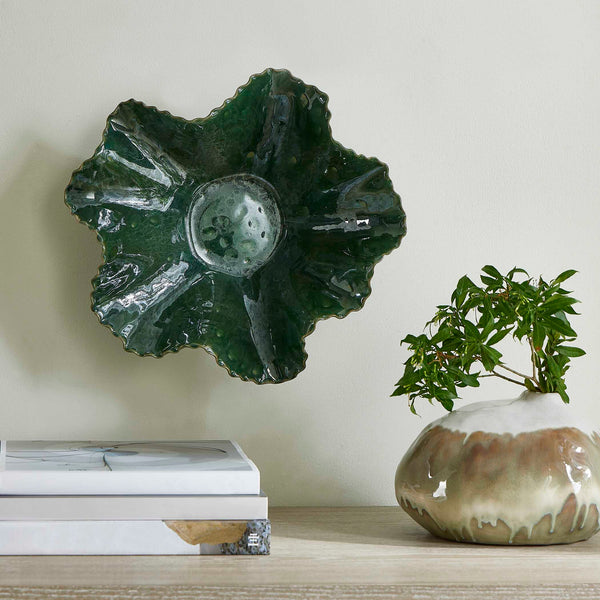 Uttermost Verdant Bloom Emerald Outdoor Bowl