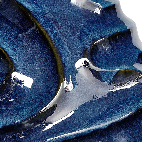 Uttermost Helix Swirl Blue Outdoor Vase