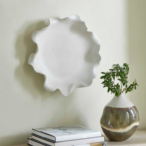 Uttermost Wave Crest White Outdoor Bowl