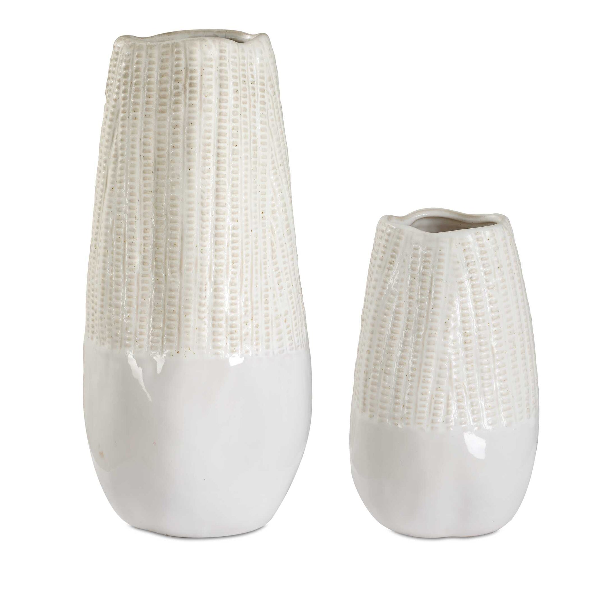Uttermost Echo Ridge White Vases Set/2
