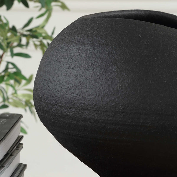 Uttermost Nocturne Textured Black Bowl