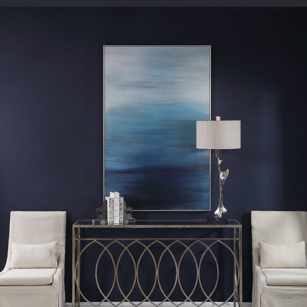 Uttermost Moonlit Sea Hand Painted Canvas