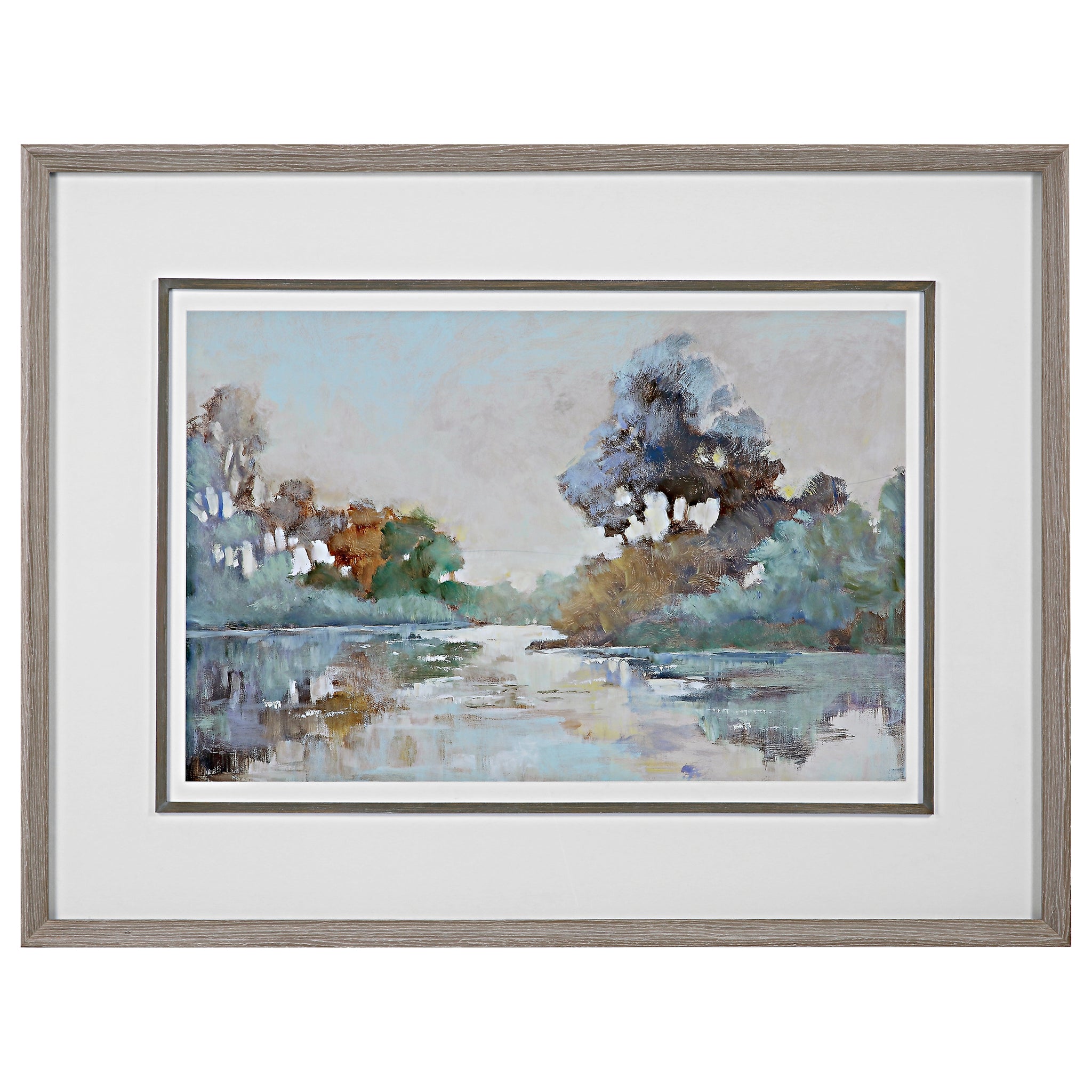Uttermost Morning Lake Watercolor Framed Print