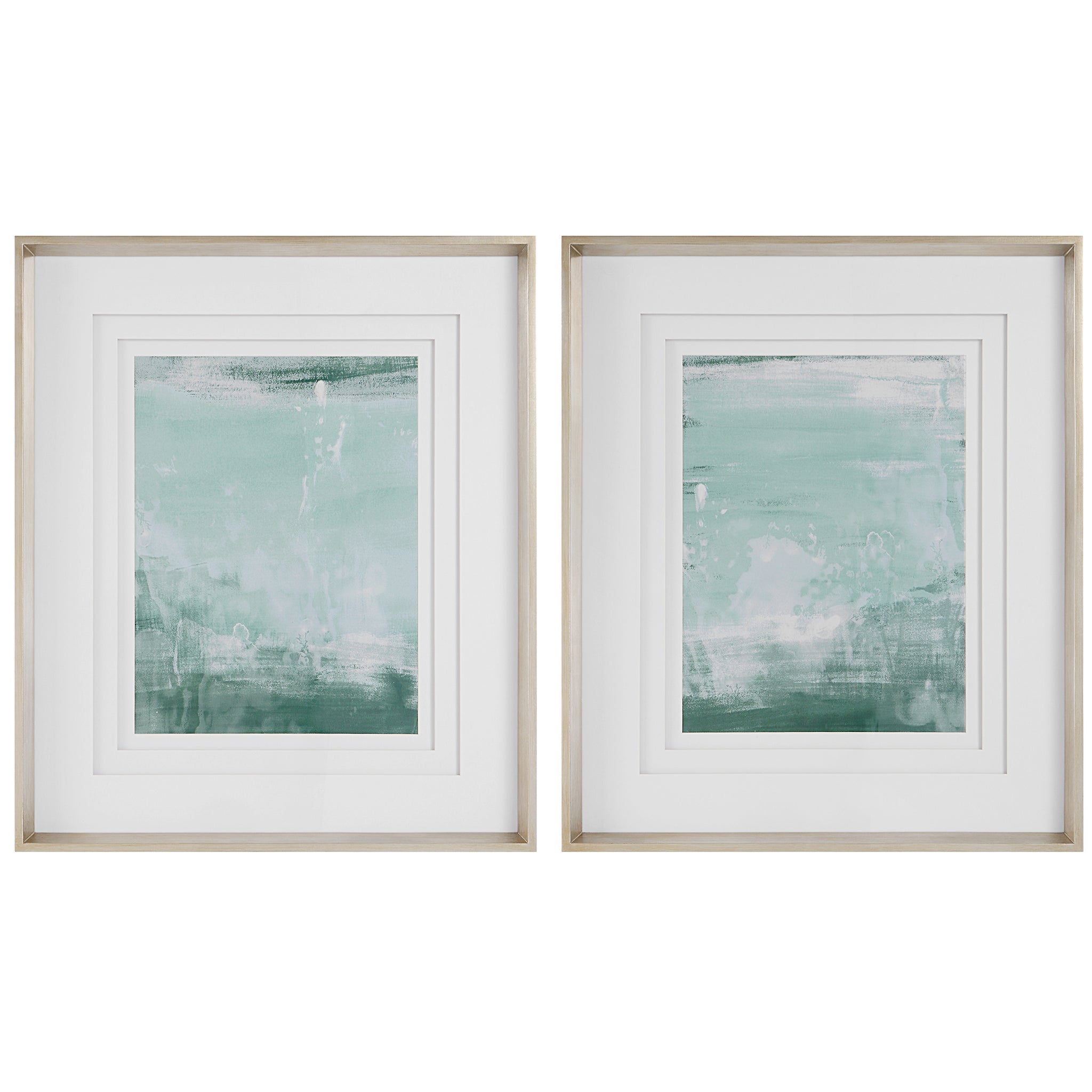 Uttermost Coastal Patina Modern Framed Prints, S/2