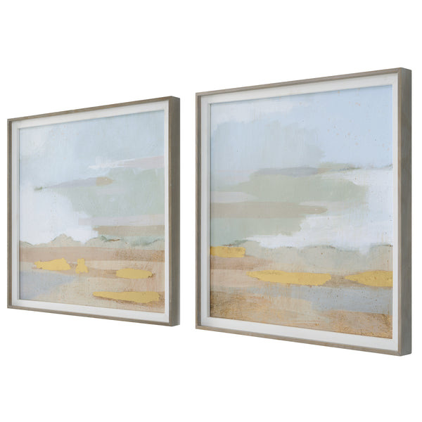 Uttermost Abstract Coastline Framed Prints, S/2